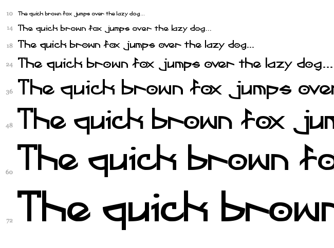 Fractyl font waterfall
